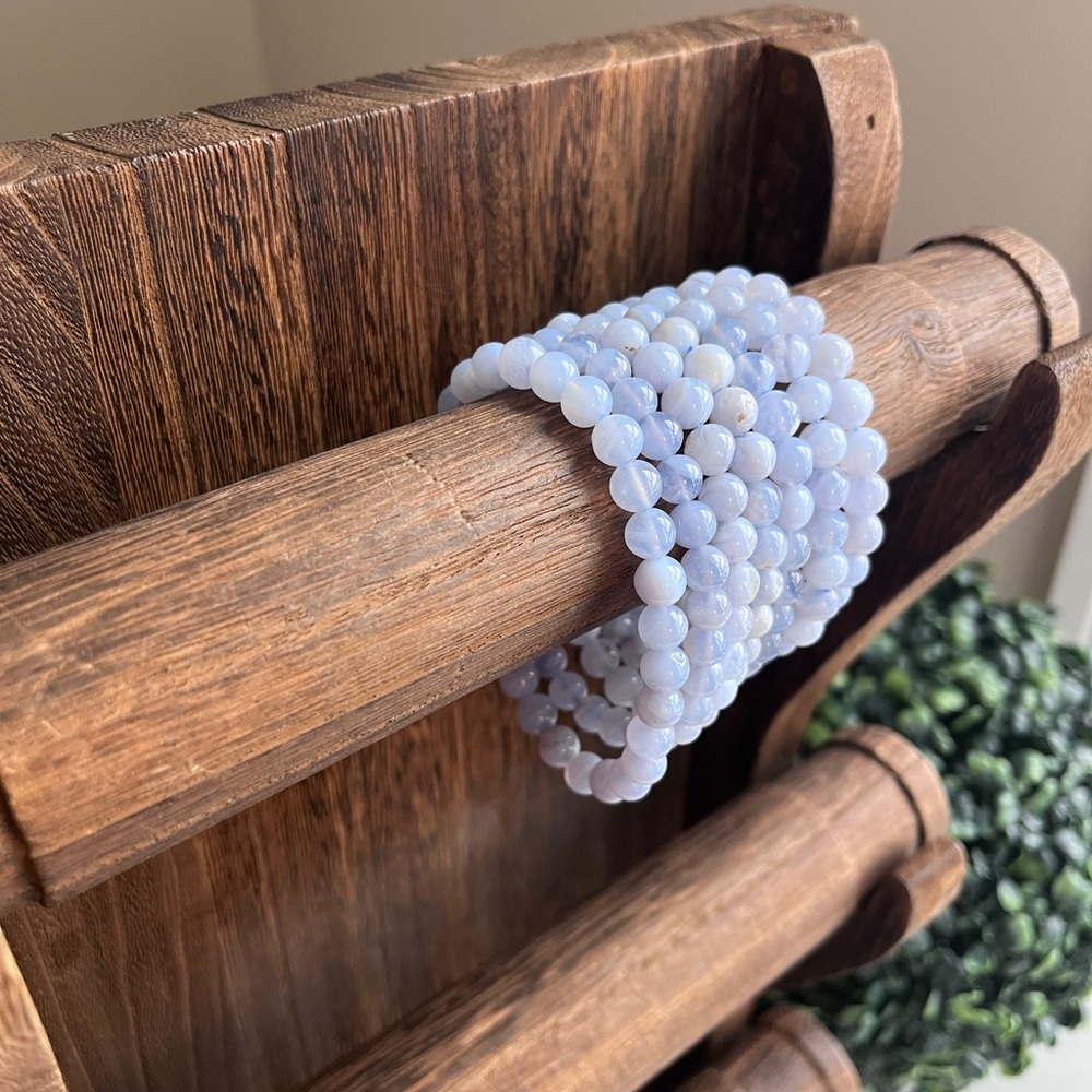 Blue lace agate bracelet - Picture 3 of 4